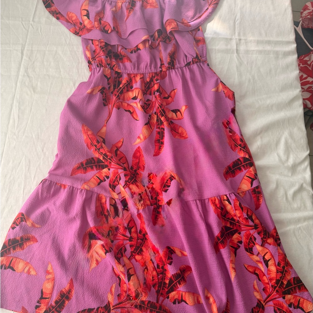 Floral Pink and Red Woman’s Dress